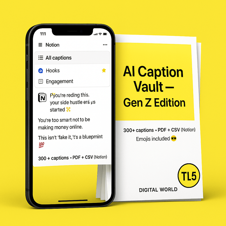 AI Caption Vault Gen Z Edition – 300+ viral captions digital pack-3