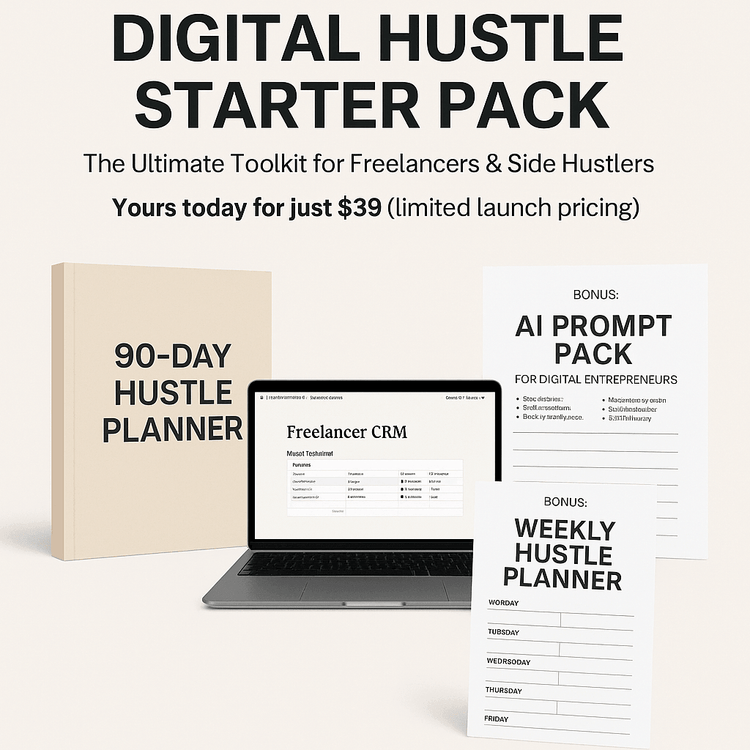Digital Hustle Starter Pack for Side Hustlers – digital download