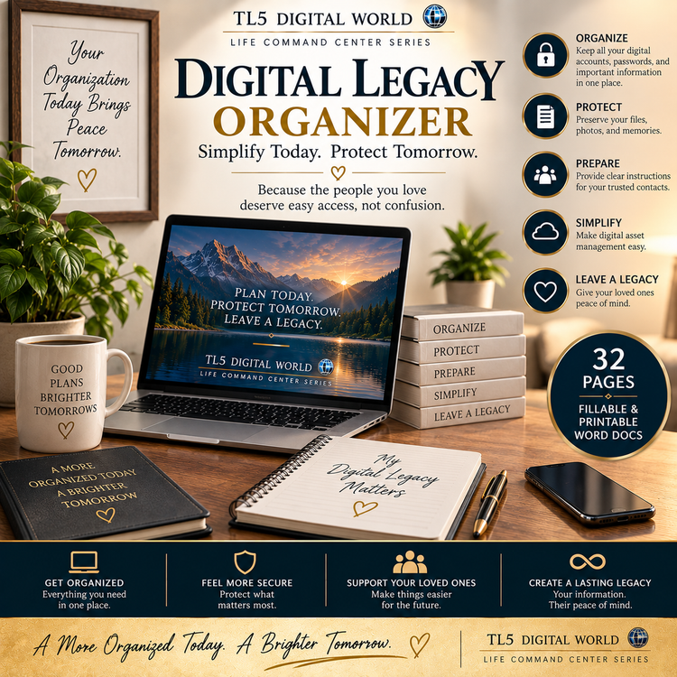 Digital Legacy Organizer for protecting important online information