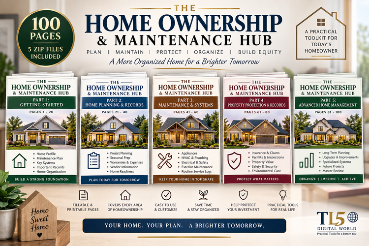 100-page Home Management Planner for property and home organization