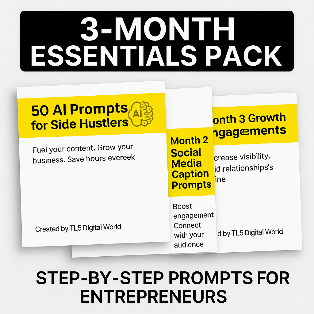 TL5 3-Month Essentials Pack – 150 ready-to-use caption prompts