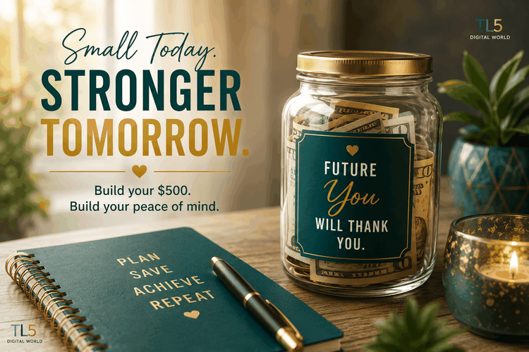 $500 Emergency Fund Challenge digital workbook for building an emergency savings fund