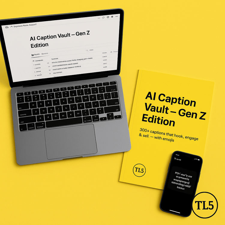 AI Caption Vault Gen Z Edition – 300+ viral captions digital pack