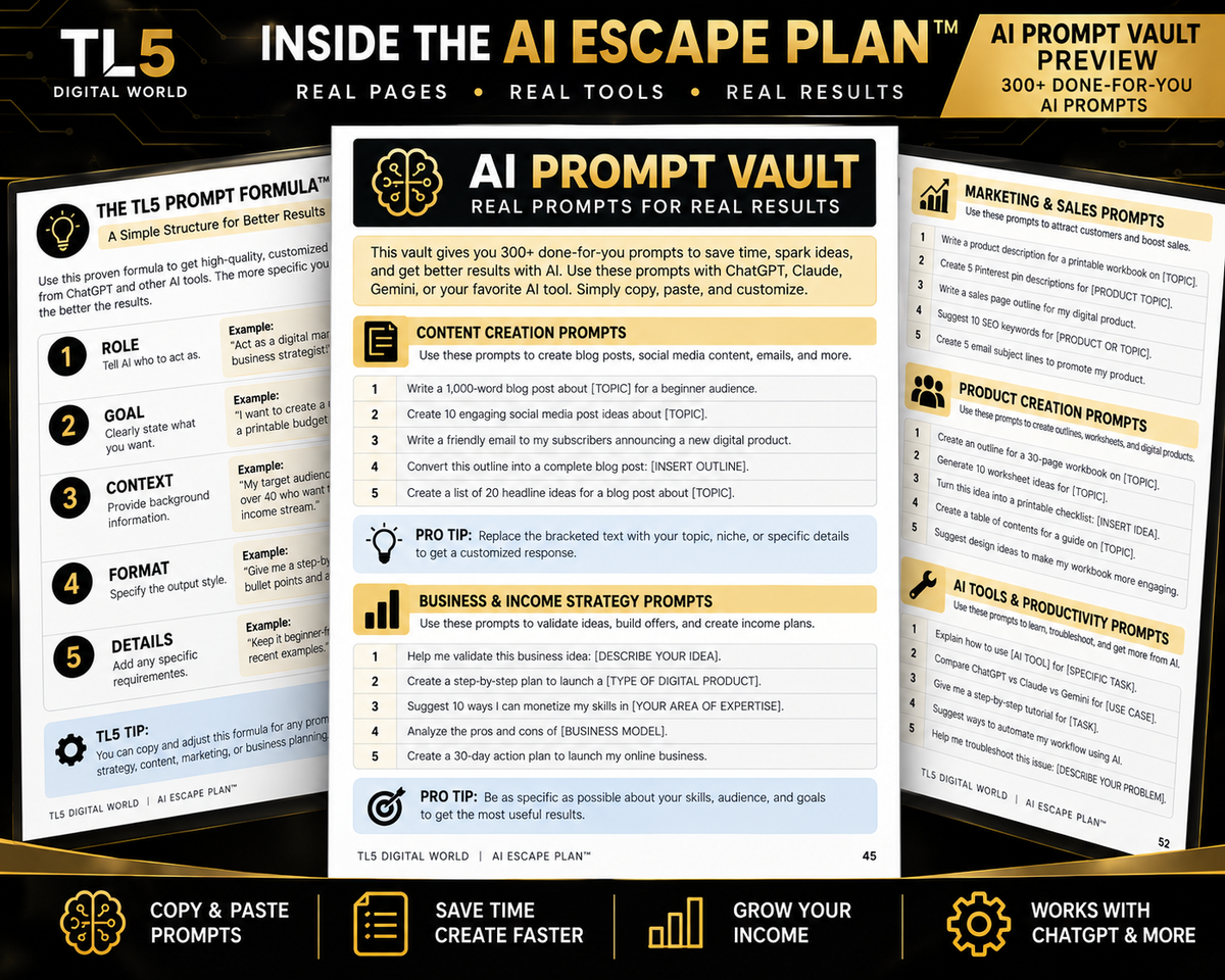 AI Escape Plan Income Strategy: AI Monetization System