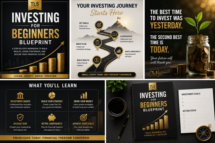 TL5 Interactive Blueprint Investing for Beginners 28-Page Digital Workbook