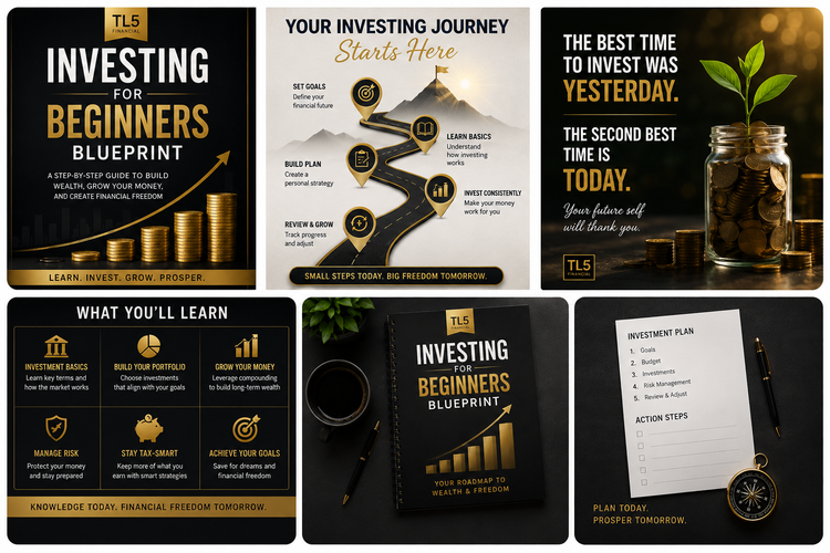 TL5 Interactive Blueprint Investing for Beginners 28-Page Digital Workbook