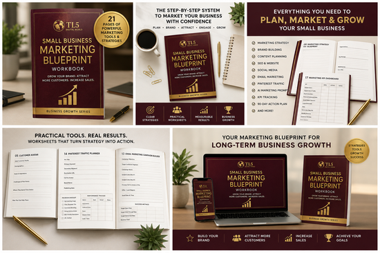 Small Business Marketing Blueprint | 21-Page Interactive Marketing Workbook