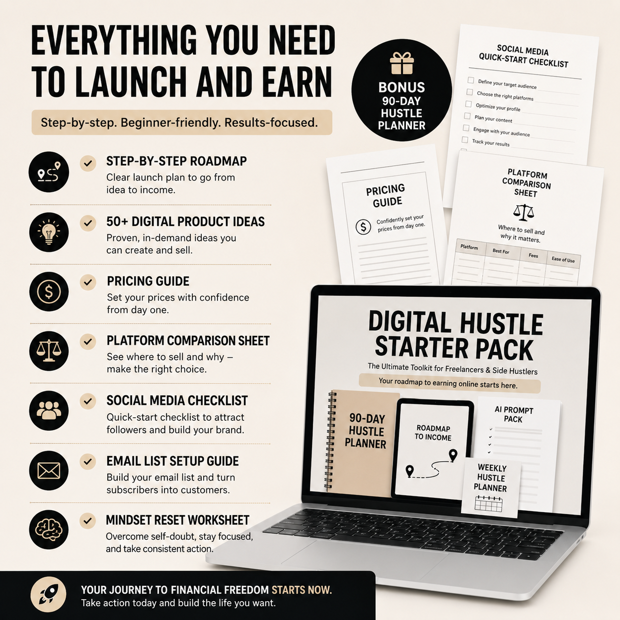Digital Hustle Starter Pack for Side Hustlers – digital download