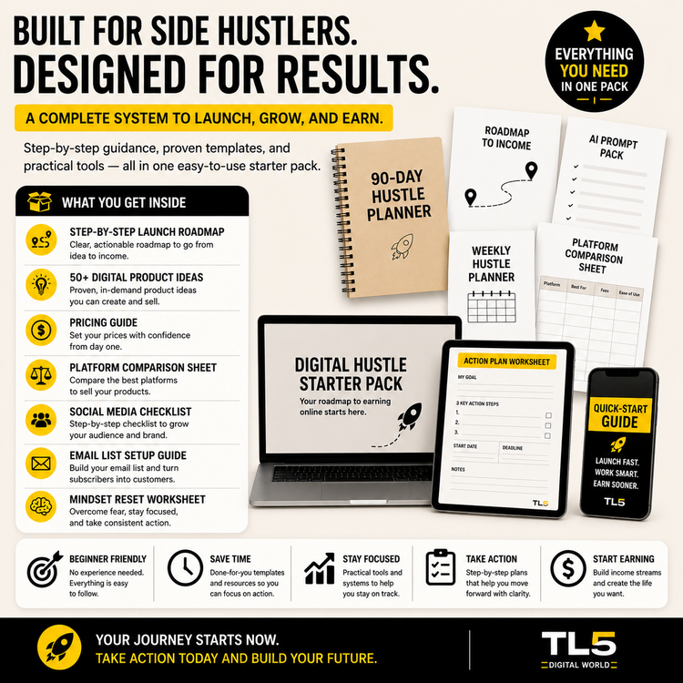 Digital Hustle Starter Pack for Side Hustlers – digital download