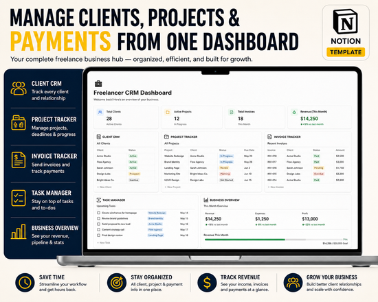 Freelancer Notion CRM Template