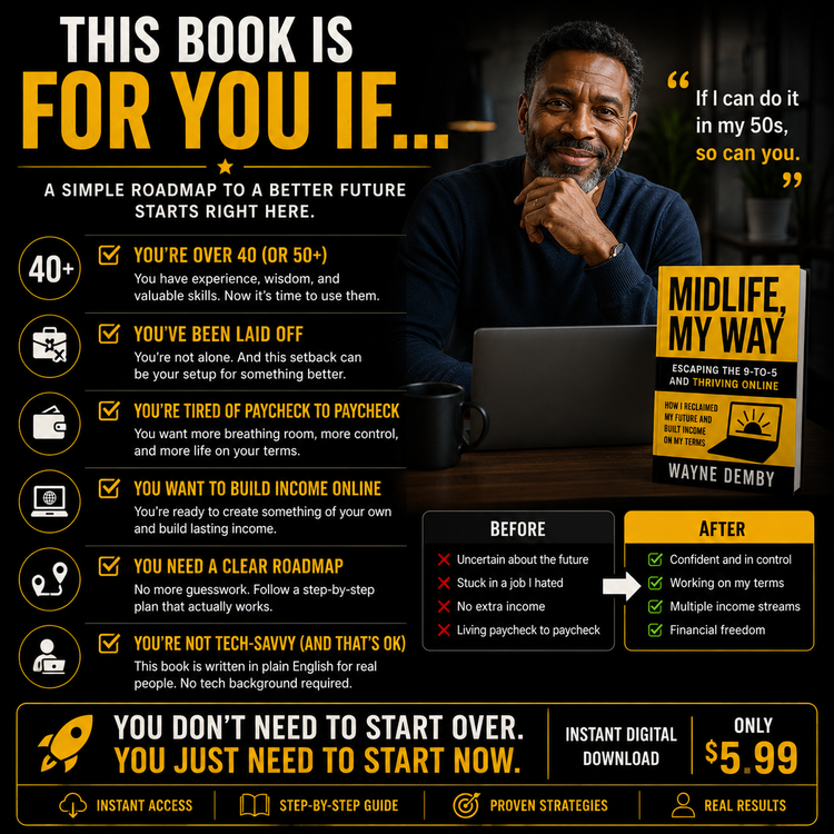 Midlife My Way: Escaping the 9-to-5 and Thriving Online – digital book