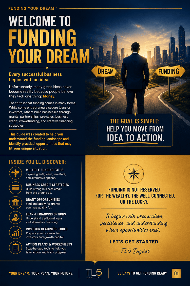 Funding Your Dream™ funding strategy workbook page