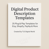 Digital Product Description Templates – editable copywriting kit