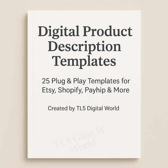 Digital Product Description Templates – editable copywriting kit