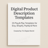 Digital Product Description Templates – editable copywriting kit