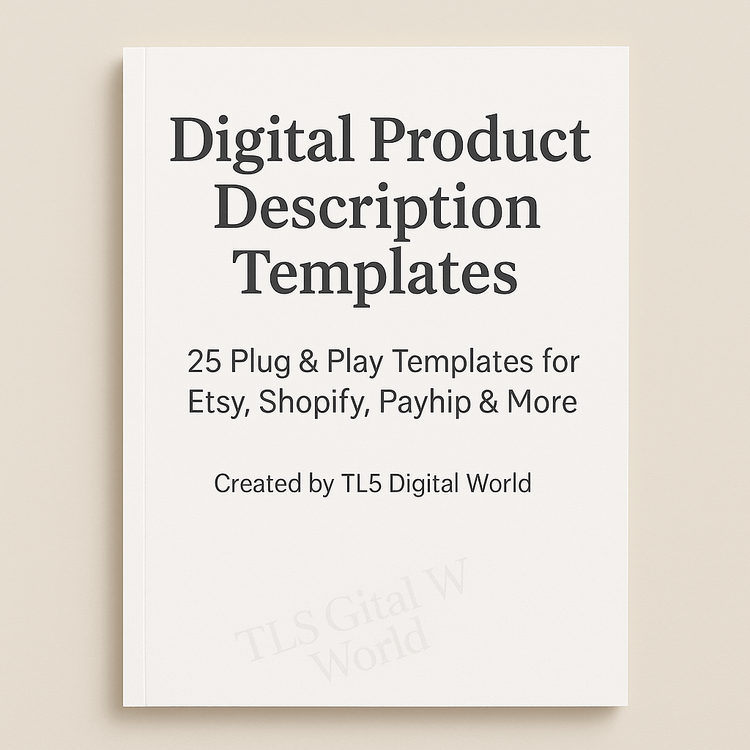Digital Product Description Templates – editable copywriting kit