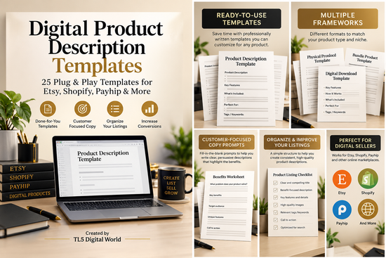Digital Product Description Templates: Sales Copy Kit