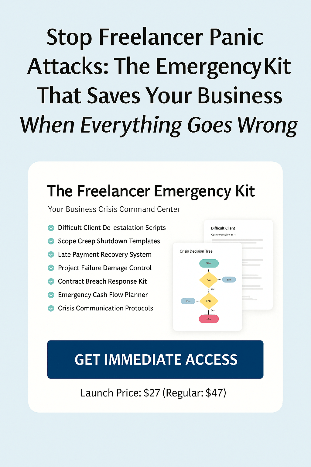 Freelancer Emergency Kit – templates and scripts digital download