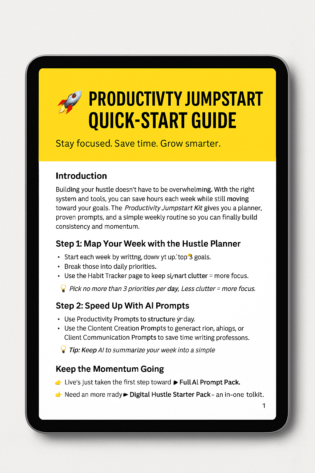Productivity Jumpstart Kit – plan smarter work faster digital planner