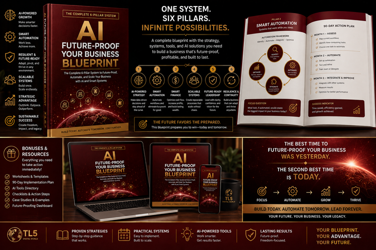 AI Business Blueprint with KPI tracking frameworks and 90-day implementation plan