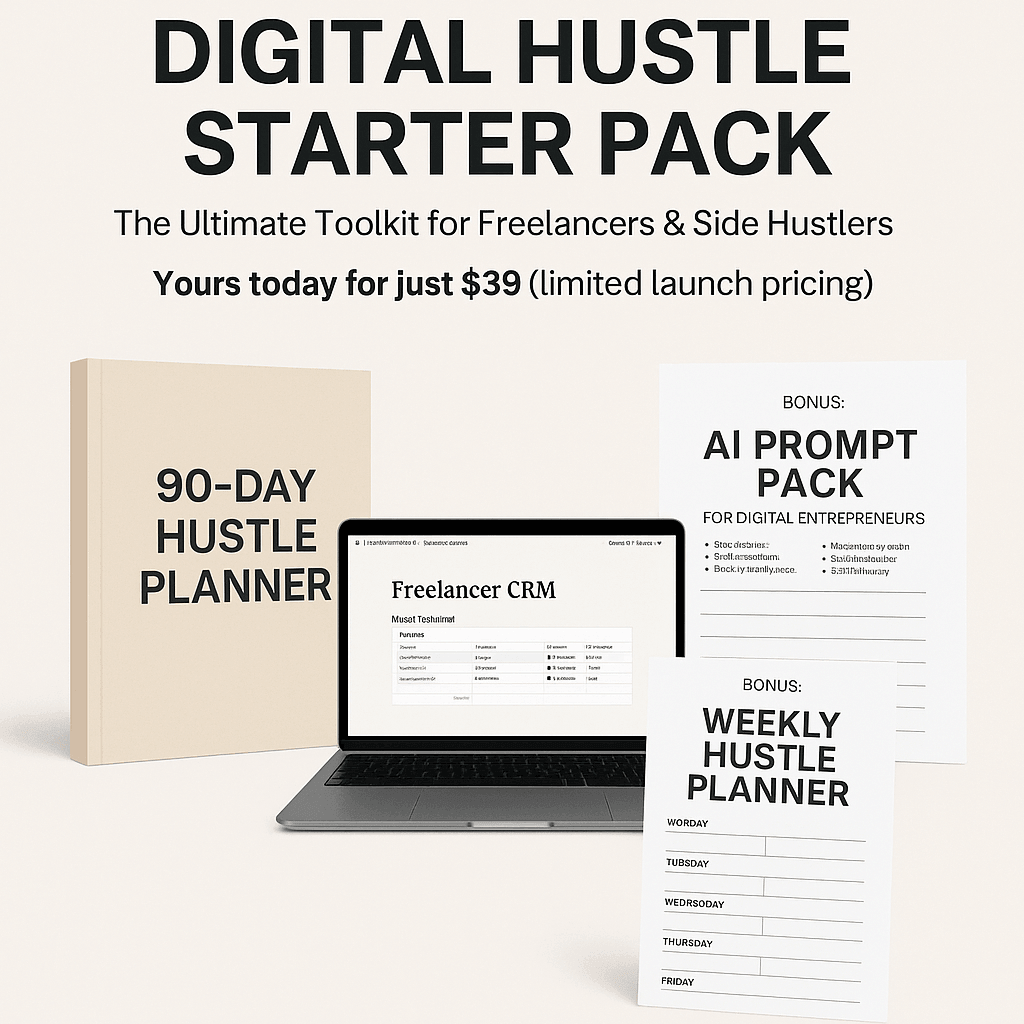 Digital Hustle Starter Pack for Side Hustlers – digital download