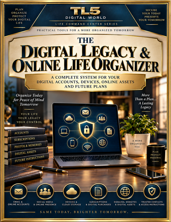 Digital Legacy Organizer for digital life and estate planning