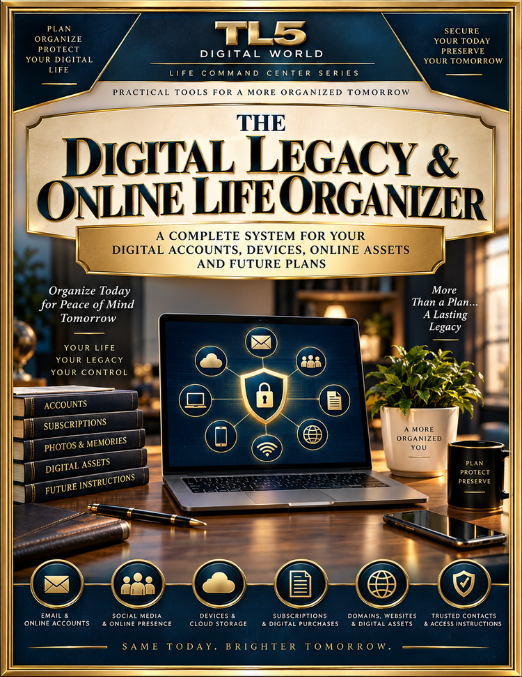 Digital Legacy Organizer for digital life and estate planning