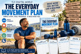 Everyday Movement Plan fitness workbook with strength, mobility, cardio and healthy habit planning tools