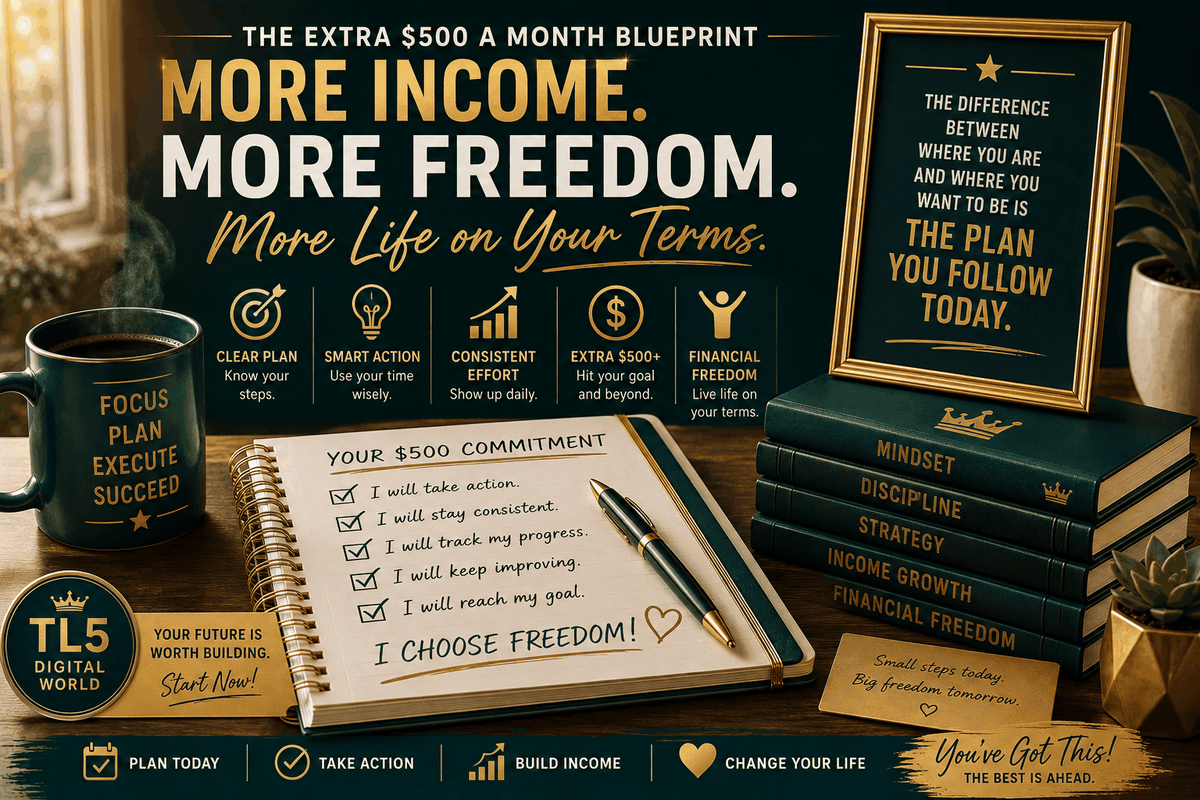 Extra $500 a Month practical workbook for exploring additional income opportunities