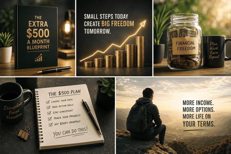 Extra $500 a Month practical extra income workbook and action planner