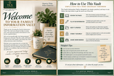 Family Information Vault medical, health, and emergency contact organizer pages