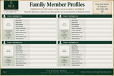 Family Information Vault important documents, digital accounts, and annual review pages
