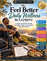 Feel Better Daily Wellness Blueprint 30-page digital wellness planner and self-care workbook cover