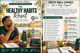Healthy Habits Reset 35-page wellness workbook for building better daily routines