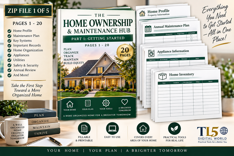 Home maintenance planner for repairs projects records and household planning