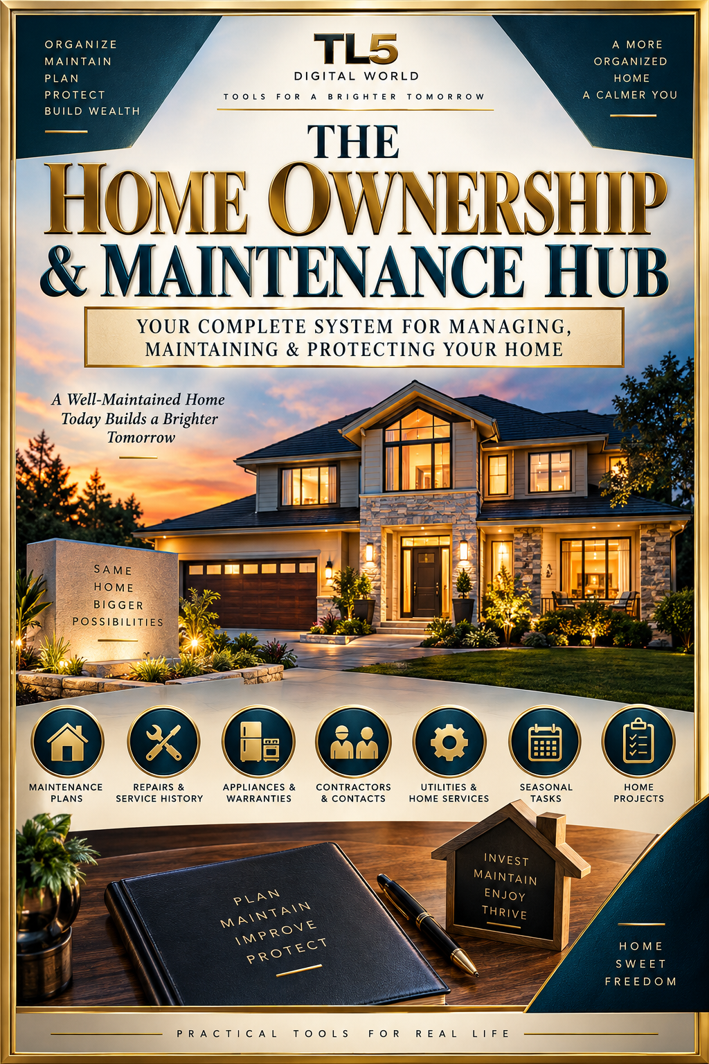 Home Management Planner for home ownership and maintenance organization