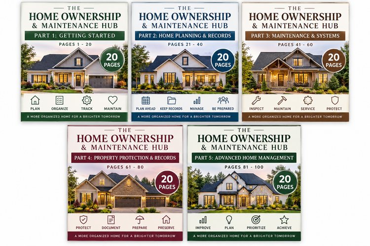 Home Management Planner for household records repairs and maintenance