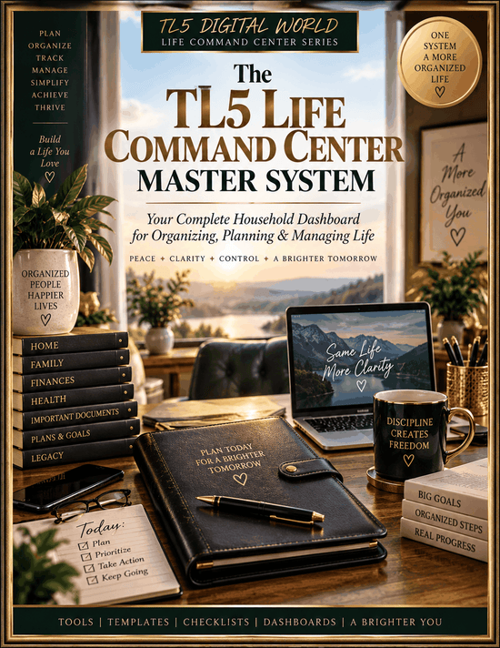 Life Command Center 60-page digital organizer and household planning system