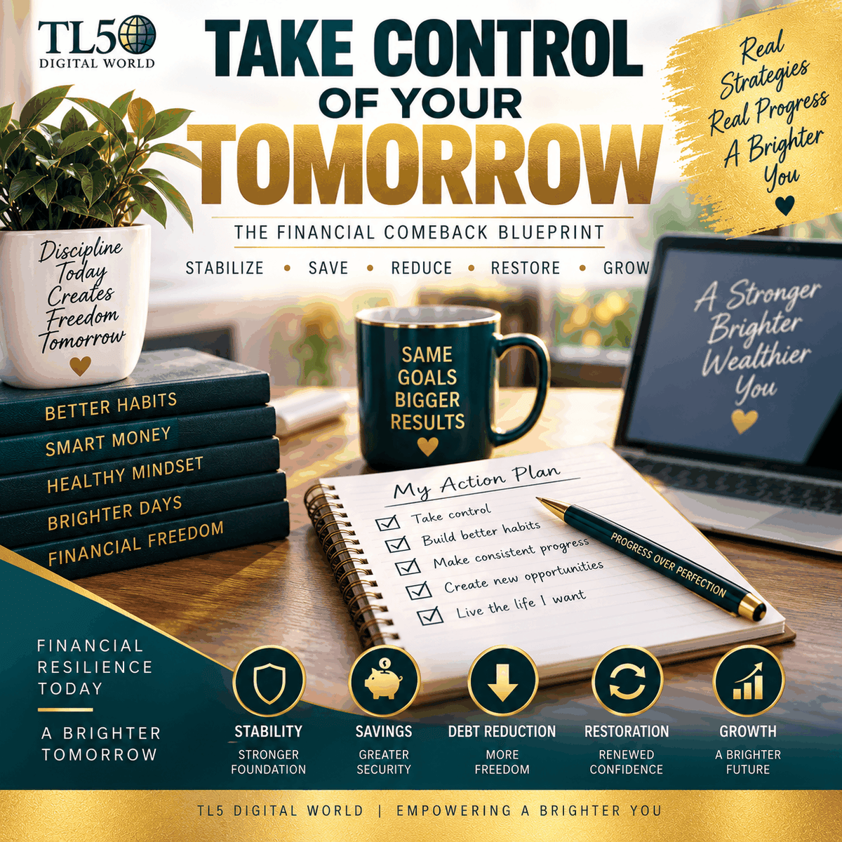Money management workbook for rebuilding finances and stronger habits