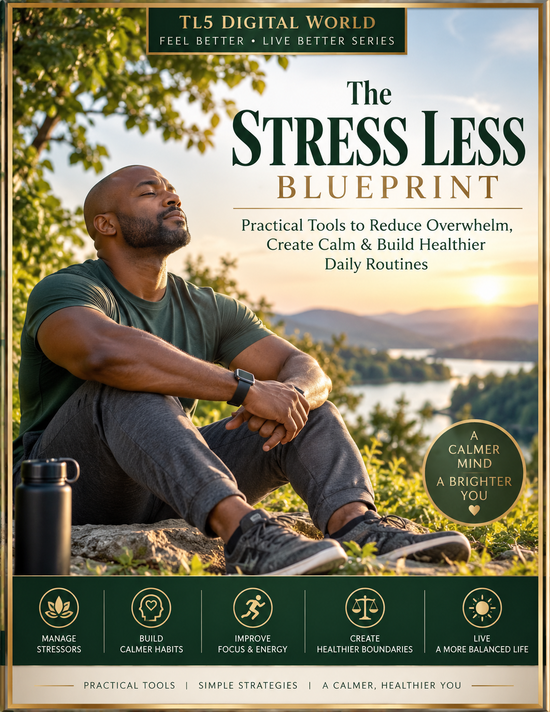 The Stress Less Blueprint 63-page stress management and wellness workbook